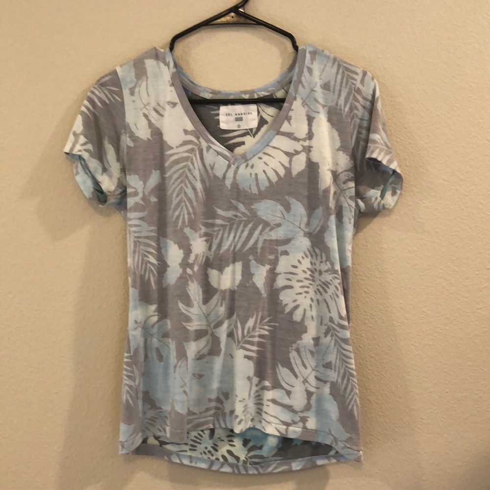 Sol Angeles Tropical Print Tee Size Small